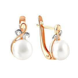 Серьги один камень 290-1-899Р золото