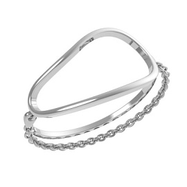 Браслет жесткий KV-5-001S-MIRRORS серебро Цепи