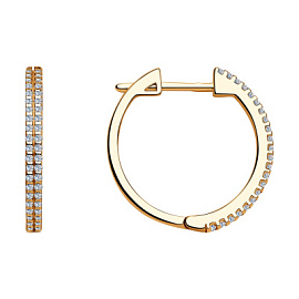 Серьги конго 93021075 серебро