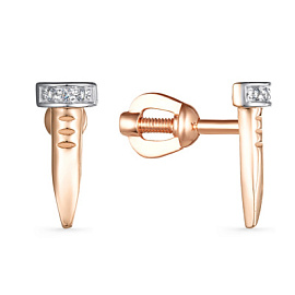 Серьги пусеты 2130803 золото Картье Гвоздь