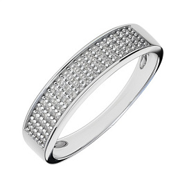 Кольцо дорожка КРС4385Ф серебро Дорожка