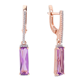 Серьги подвесные С-0277 ам золото