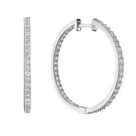 Серьги конго С30ДР3056Ф серебро