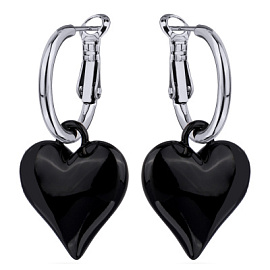 Серьги подвесные BS050300REB-00E2 ювелирный сплав Сердце