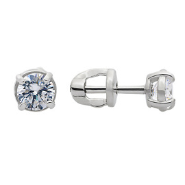 Серьги пусеты 4КР007Ж серебро