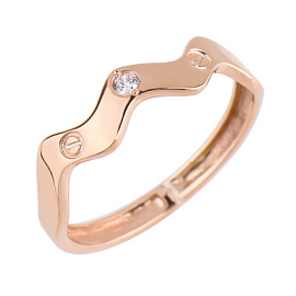 Кольцо фаланговое 24596 золото Картье винт