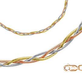 Браслет ажурный 21035011918 золото Коса