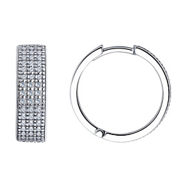 Серьги конго 94025922 серебро