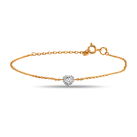 Браслет на ногу 00-714779 золото Сердце