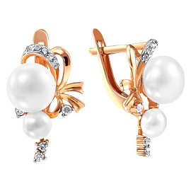 Серьги 290-1-329Р золото