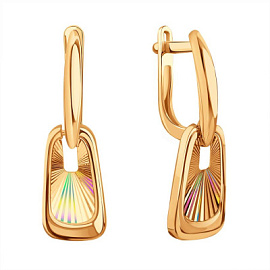 Серьги подвесные Т10062Г949 золото