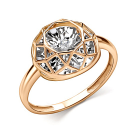 Кольцо один камень 01-11-51235-11-00 золото