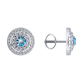 Серьги пусеты 728867-3 золото