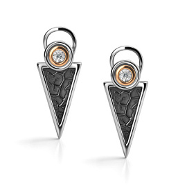 Серьги 02-4239.000Б-17 серебро Треугольник