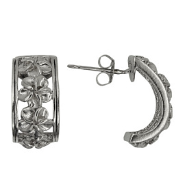 Серьги пусеты HFE8R серебро Цветок