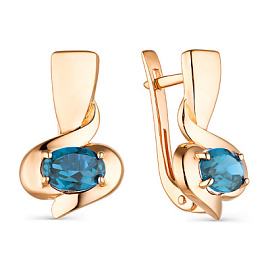 Серьги один камень 2-800 лт золото