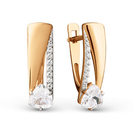 Серьги один камень 025812-1102 золото