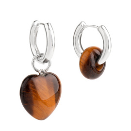 Серьги подвесные 502119570-6 ювелирный сплав Сердце