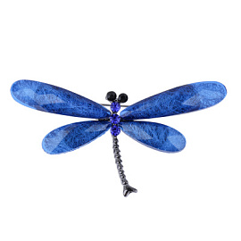 Брошь 141110163blu ювелирный сплав Стрекоза