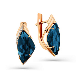 Серьги один камень 02-3-186-6701-011 золото