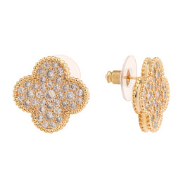 Серьги пусеты 502249330-1 ювелирный сплав Ван Клиф