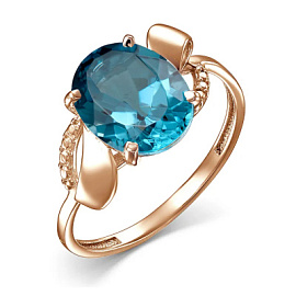 Кольцо один камень 10840 лт золото