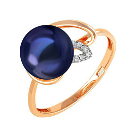 Кольцо один камень 190-1-751Р золото