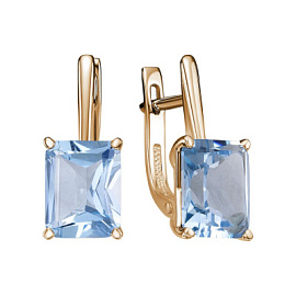 Серьги один камень С130-6907Тс золото