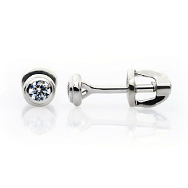 Серьги пусеты ЗВ526Ж серебро