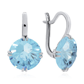 Серьги один камень 2340201502-70 серебро