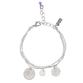 Браслет ажурный 7С2301009 ювелирный сплав Круг