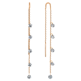 Серьги продевки Прцл02пара.бцФ.з585 золото