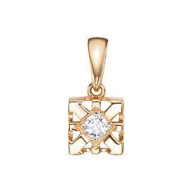 Подвеска 0307830 золото Квадрат