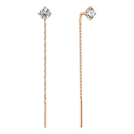 Серьги продевки Прцл01пара.бцФ.з585 золото