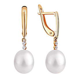 Серьги подвесные 290-1-1271Р золото