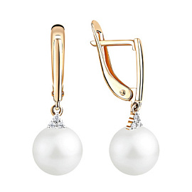 Серьги подвесные 290-1-1274Р золото