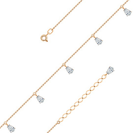 Браслет на ногу 008-0111-0001-011 золото Гирлянда