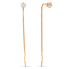 Серьги продевки Т102027837 золото