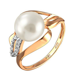 Кольцо один камень 190-1-995Р золото