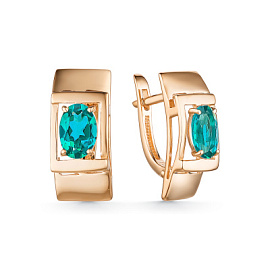 Серьги один камень 21803342 пар золото