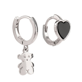 Серьги 3-3250-W ювелирный сплав Мишка