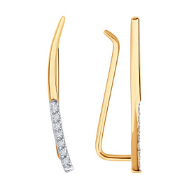 Серьги каффы 0200503 золото