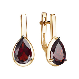 Серьги один камень С124-6556Гр золото