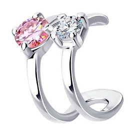 Серьги кафф 94170191 серебро