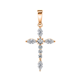 Крест декоративный КрстЛмркзМал.бцФ.з585 золото Полновесный