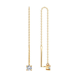 Серьги продевки 0200220 золото