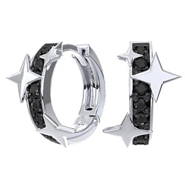 Серьги конго 0201741-00205 серебро Звезда