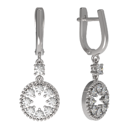 Серьги подвесные 1034862-01110 серебро
