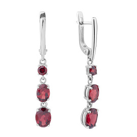 Серьги подвесные С-0259 гр серебро