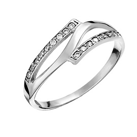 Кольцо к105012р серебро Дорожка